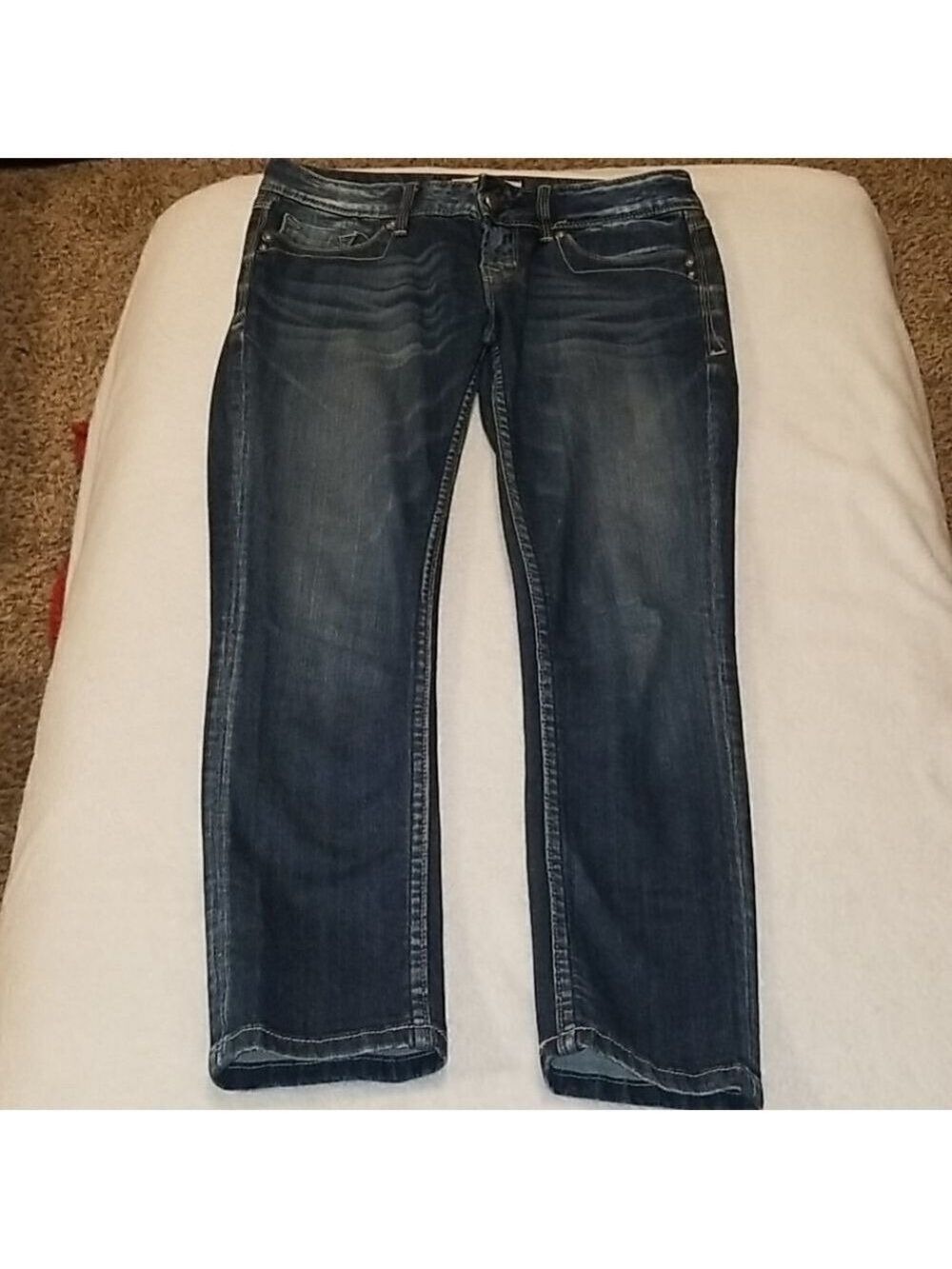 EXPRESS RE ROCK CAPRI JEANS. SZ 0 - Picture 4 of 8
